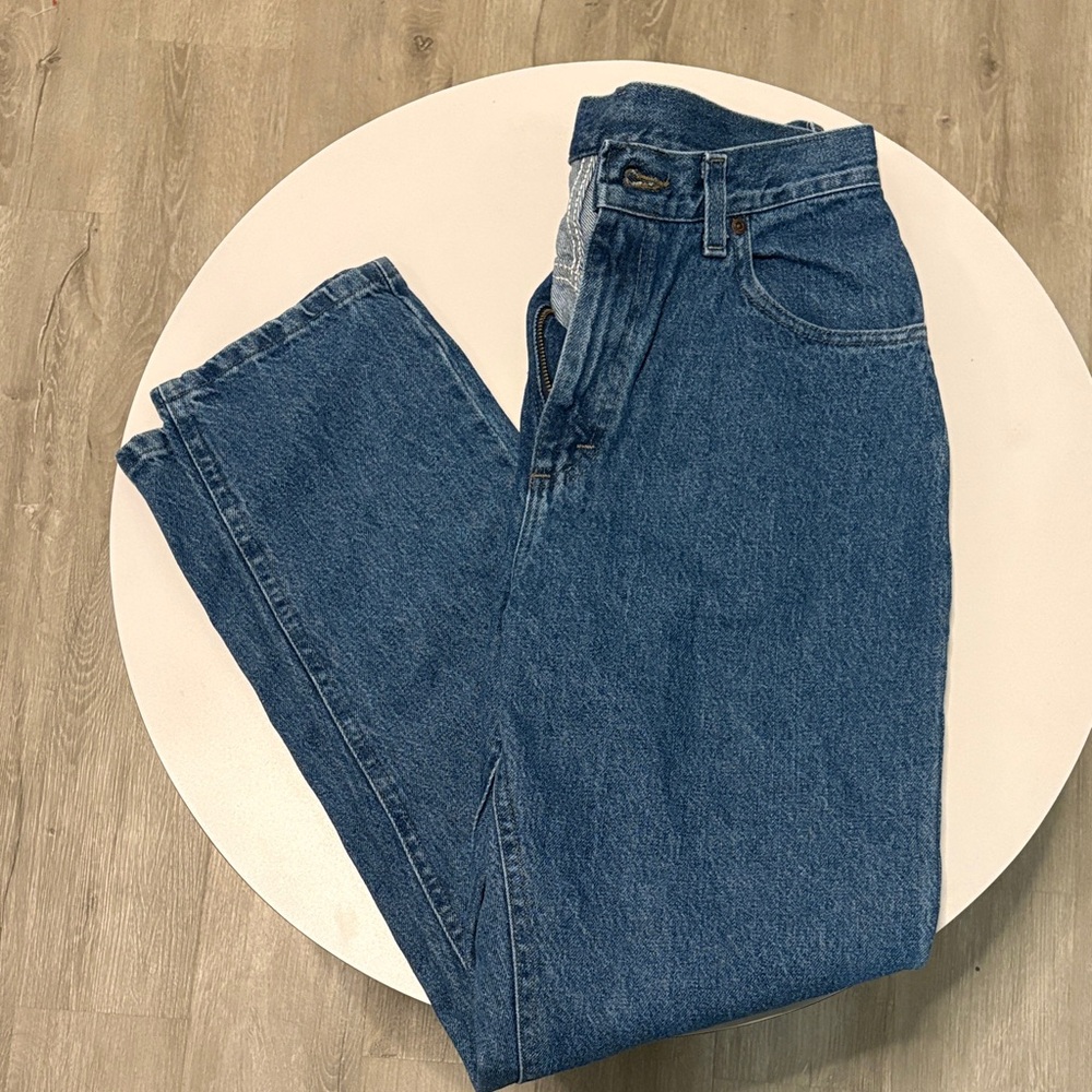 Lee Blue Denim Jeans with Brown Patch